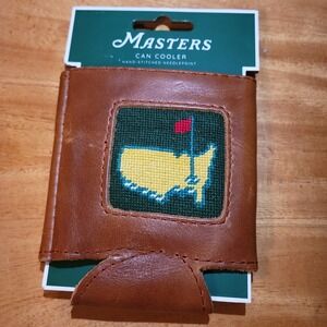 MASTERS Smathers & Branson Leather Can Cooler Koozie w/Needlepoint Logo 2026